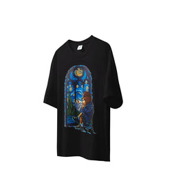 Star Oil Painting Bear Printed T-shirt 2466S23
