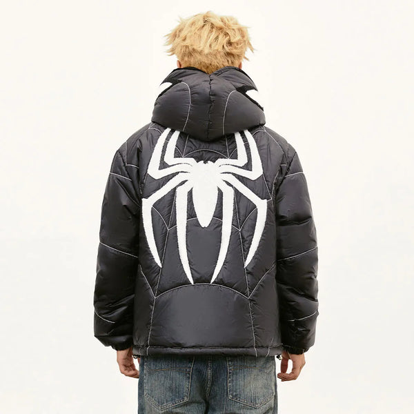 Spider Embroidery Puffer Jacket 230786