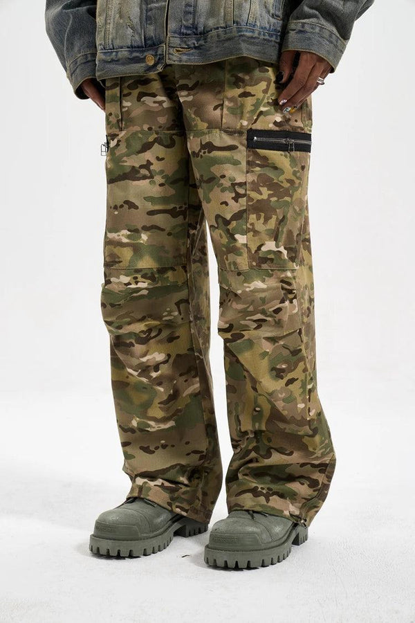 Side Pocket Casual Camouflage Cargo Pants C662-S - UncleDon JM