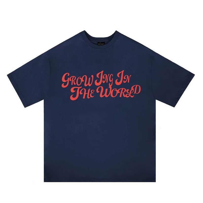 Text Printed Short Sleeve T-shirt 10 Colour Pick G053 - UncleDon JM