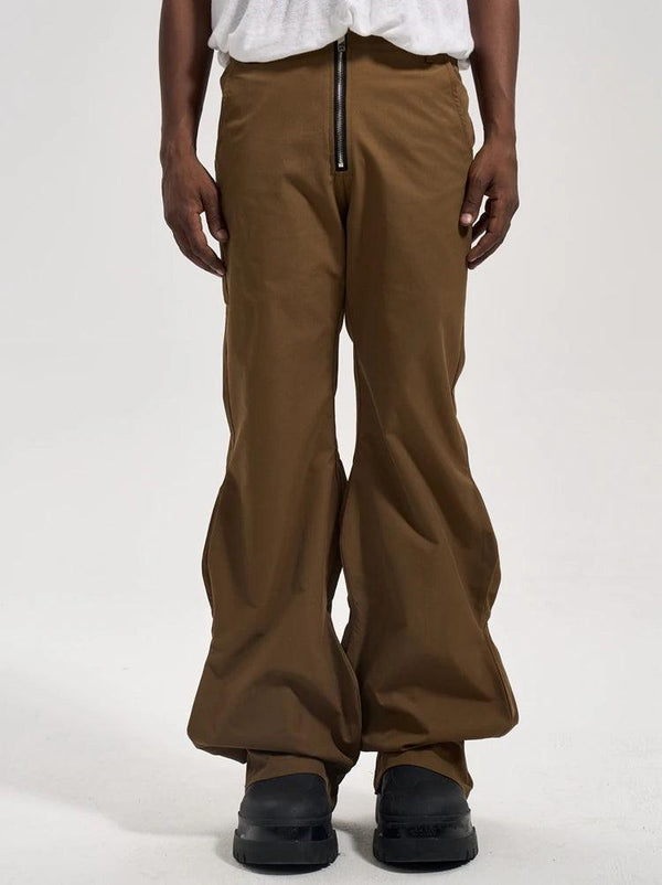 Zippered Wavy Pleated Pants 8340 - UncleDon JM