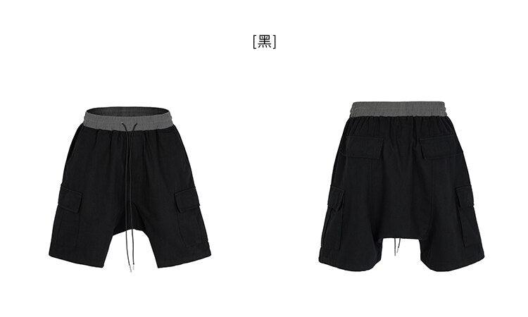 Black Pocket Drawstring Shorts 8323 - UncleDon JM