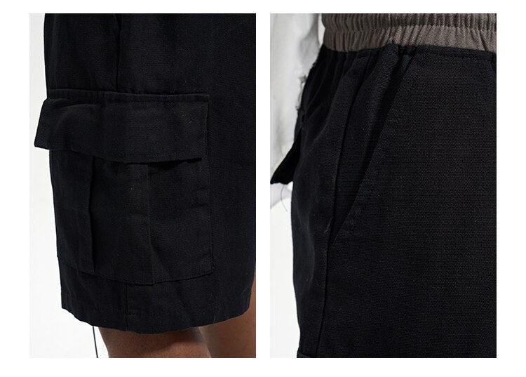 Black Pocket Drawstring Shorts 8323 - UncleDon JM