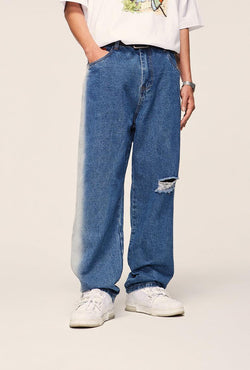 Blue Ripped Jeans 13025W21 - UncleDon JM
