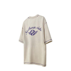 Earth Wings Print Suede T-shirt 2472S23 - UncleDon JM